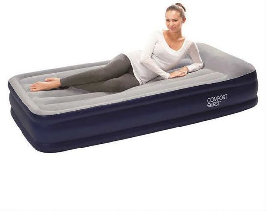 Single Restaira Premium Air Bed With Built-In Pump 80" x 40" by Bestway