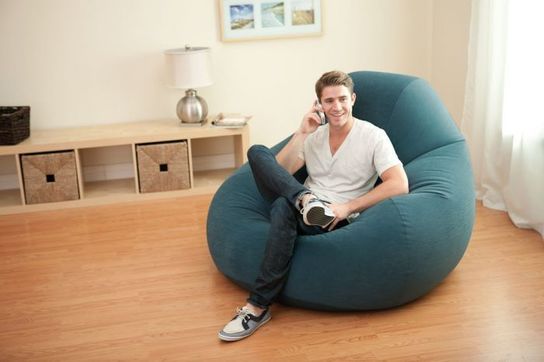 Deluxe Beanless Bag Chair- Classic Teal by Intex