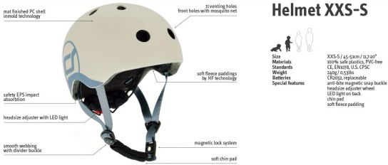Scoot & Ride Helmet XXS-S Ash