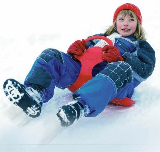 Snow Glider Green Sledge Toboggan