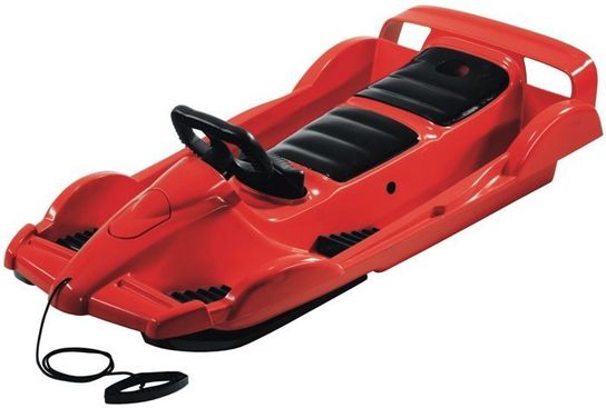 Snow Double Racer Red Sledge Toboggan