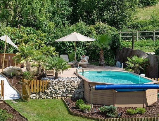 Azteck Maxiwood Oval Wooden Pool - 4m x 5.6m by Zodiac