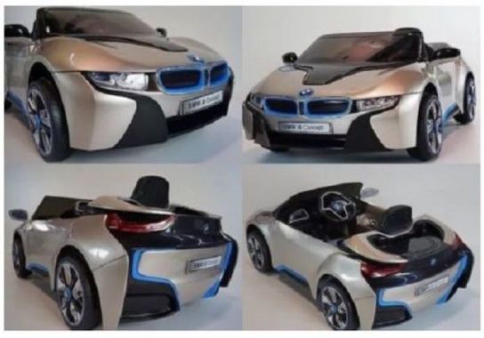 BMW i8 Licensed 12v Ride On Car (Twin 6v) - Champagne