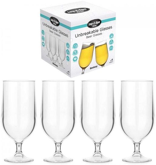 Lay-Z-Spa Premium Polycarbonate Beer Glasses- Pk.4