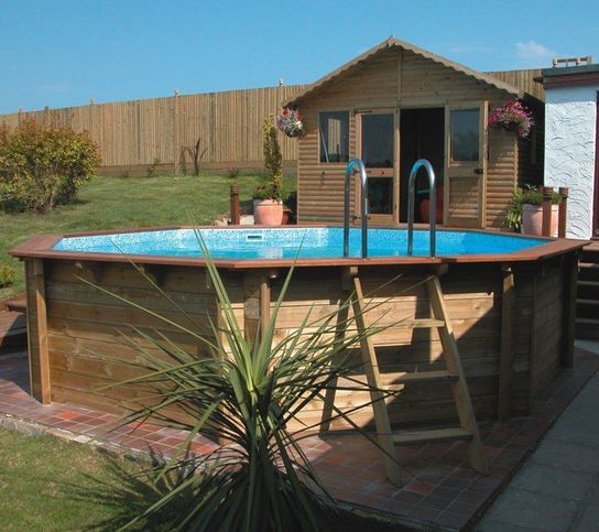 Eco Octagonal Wooden Pool - 5.5m x 5.5m by Plastica