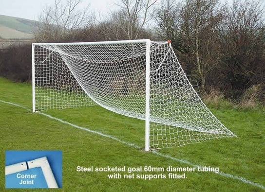 16ft x 7ft Steel Socketed Football Goal- Pair