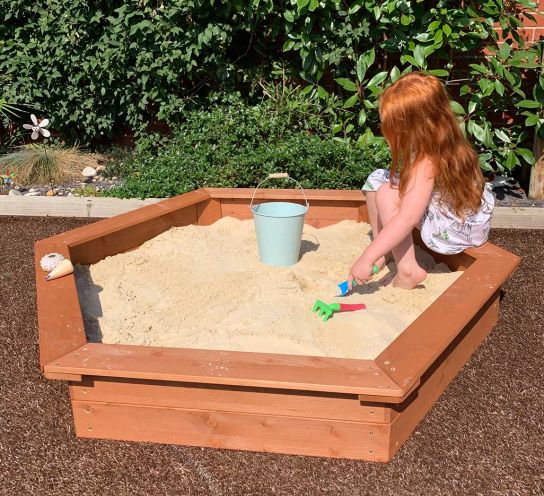 Hexagonal Wood Sand Box 