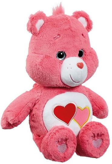 Care Bear Love-A-Lot Bear Medium Plush Toy with DVD