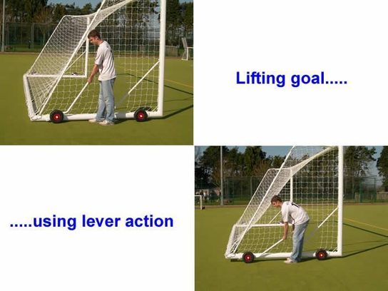 4 Lever Lift Wheels for Freestanding Football Goals