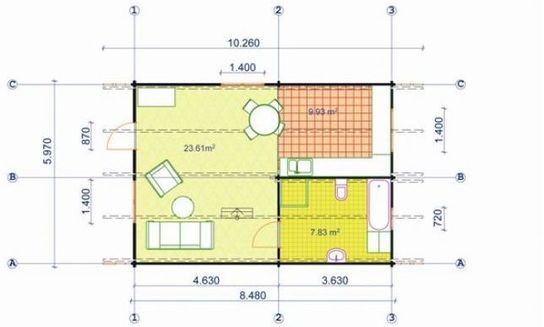 Lincoln Log Cabin 5.9m x 9.8m