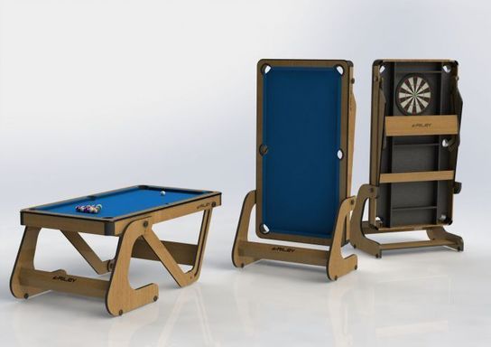 6ft Folding Vertical Pool Table by Riley