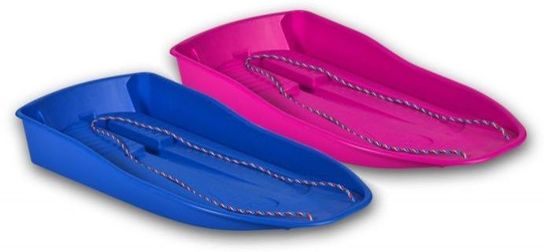 Snow Speedster Sledge Toboggan- Pack Of 2 (Blue/Pink)