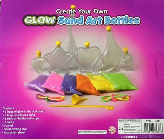 Kreative Kids Glow In The Dark Bottle Sand Art Activity Set