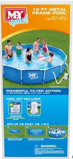 Metal Frame Round Pool Set - 12ft x 30in by Summer Escapes