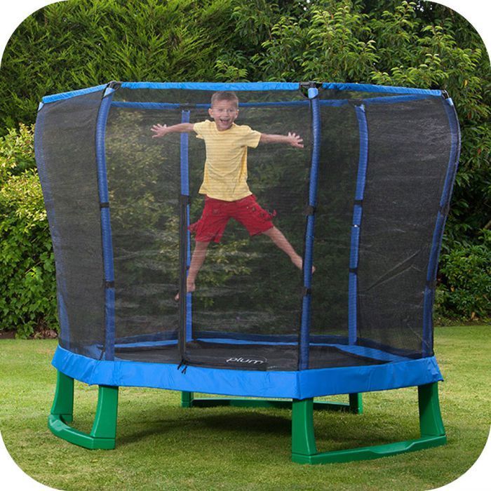 Plum 7ft Junior Jumper Trampoline and Enclosure Blue & Green Plum