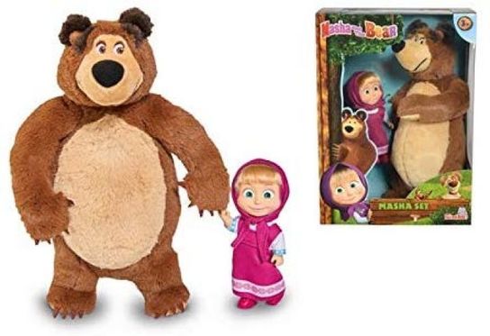 Masha Set Plush Bear & Doll