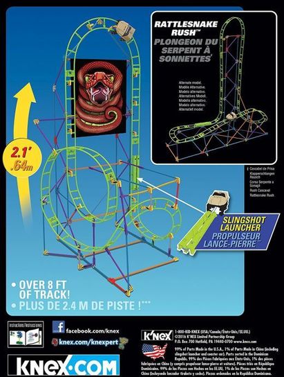 K'NEX Cobras Coil Roller Coaster Building Set 