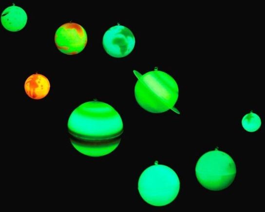 3-D Solar System Glow in the Dark