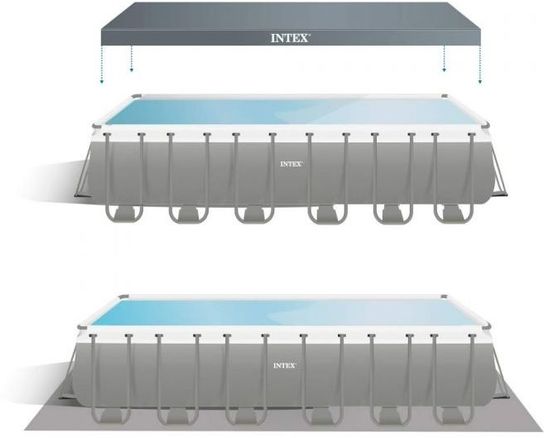 Intex Ultra XTR Rectangular Frame Pool Set 24ft x 12ft x 52in with Sand Filter - 26364NP