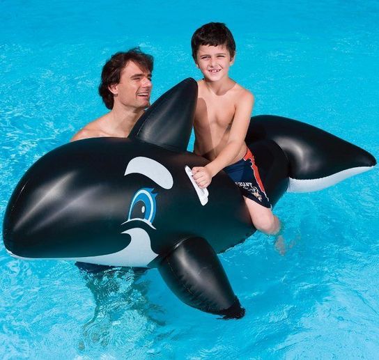 Jumbo Whale Rider Pool Inflatable