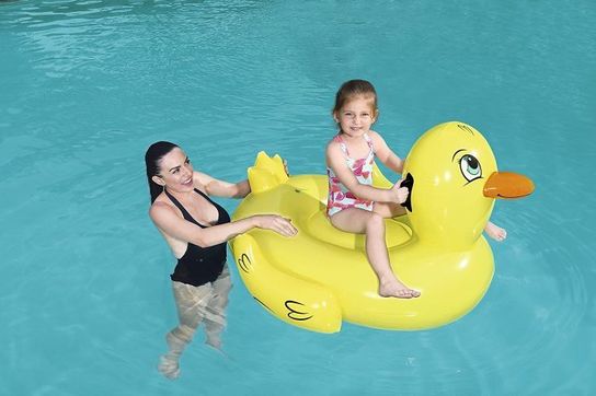 Kids Inflatable Ride On Rubber Duck Pool Float Lilo  by Bestway