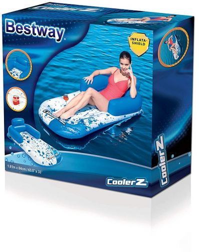 Bestway CoolerZ 63.5in x 33in/1.61m x 84cm Cool Blue Pool Lounger 