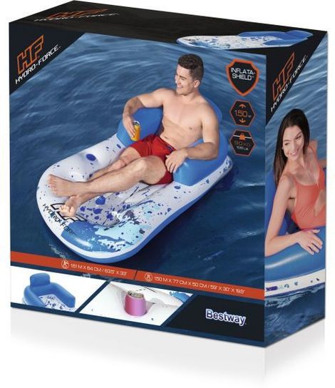 Bestway Hydro-Force Cool Blue Pool Lounger 63.5in x 33in- 43155