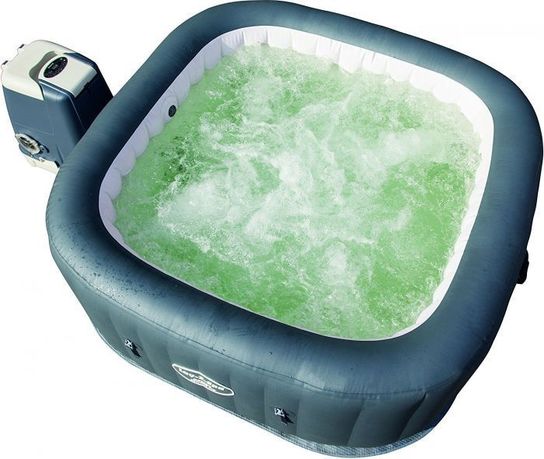Lay-Z-Spa Hawaii HydroJet Pro Square Inflatable Portable Hot Tub Spa