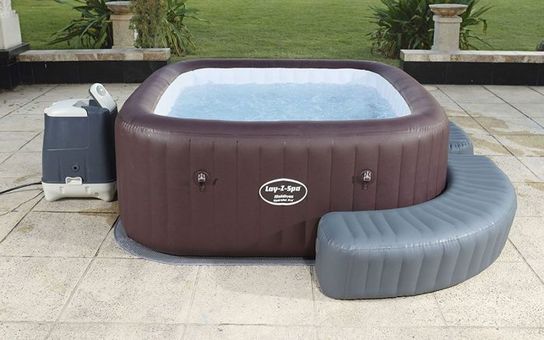 Lay-Z-Spa Maldives HydroJet Pro Square Inflatable Portable Hot Tub Spa - 54173