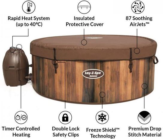 Lay-Z-Spa Helsinki AirJet Hot Tub  