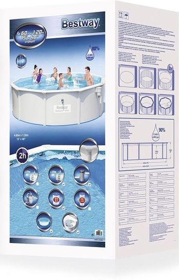 Hydrium Titan Steel Pool Package - 56382 - 15ft x 48in by Bestway