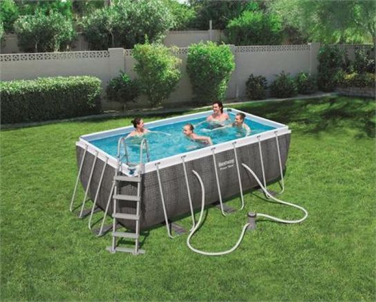 Bestway Power Steel Rectangular Frame Pool Set - 13ft 6in x 6ft 7in x 48in