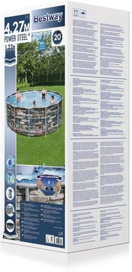 Bestway Power Steel Metal Frame Round Pool - 14ft x 48in
