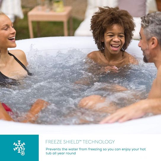 Lay-Z-Spa Cancun Rattan Design Hot Tub Inflatable Spa with Freeze Shield Technology