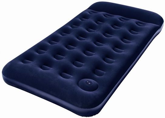 Twin Easy Inflate Flocked Air Bed Built-In Foot Pump 74" x 39" by Bestway