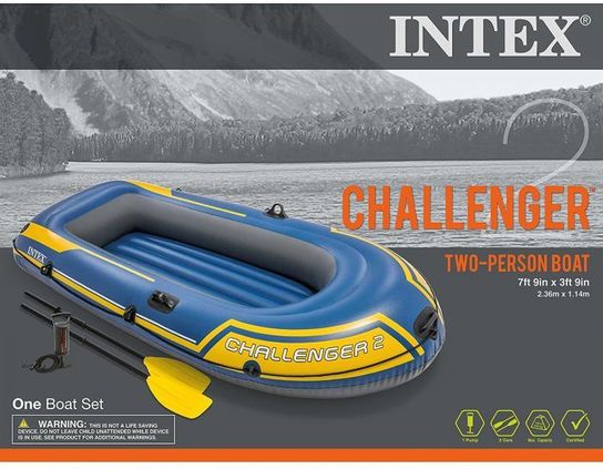 Challenger 2 Boat Set - with oars and pump  - 68367 by Intex