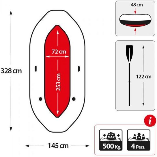 Intex Mariner 4 Inflatable Dinghy Boat With Oars and Pump