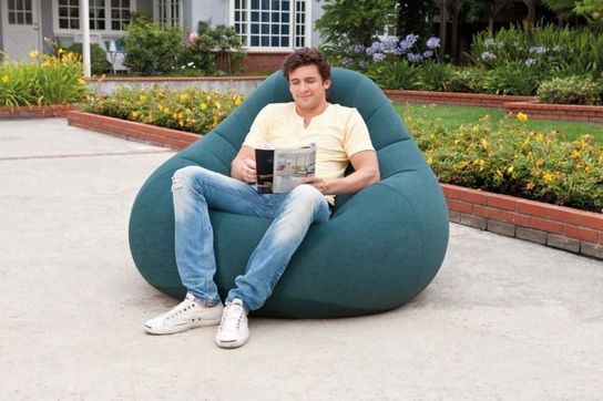 Deluxe Beanless Bag Chair- Classic Teal by Intex