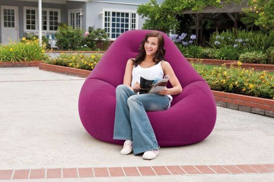 Deluxe Beanless Bag Chair- Royal Grape by Intex