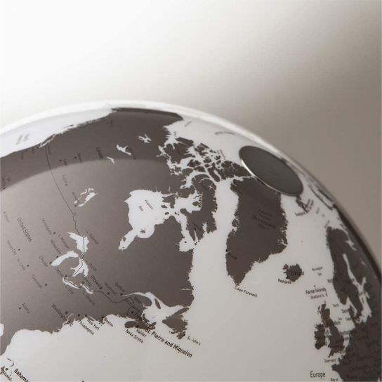 Atmosphere Illuminated Globe 30cm Metal Charcoal