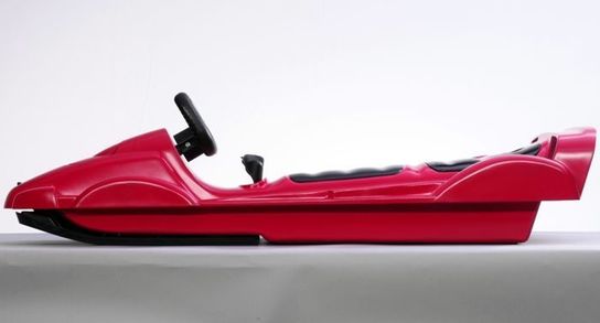 Snow Double Racer Red Sledge Toboggan