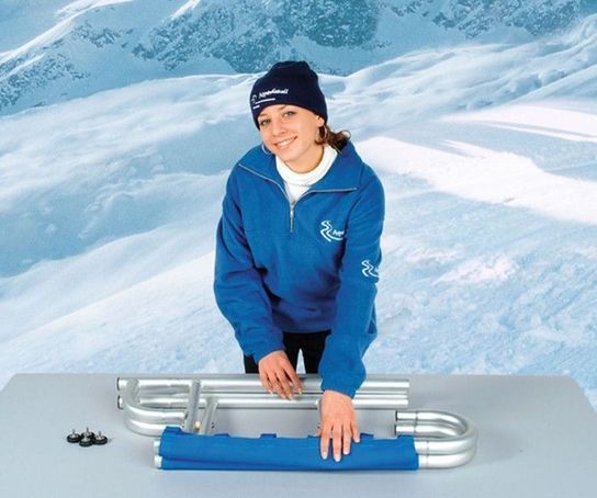 Aluminium Folding Blue Sledge Toboggan