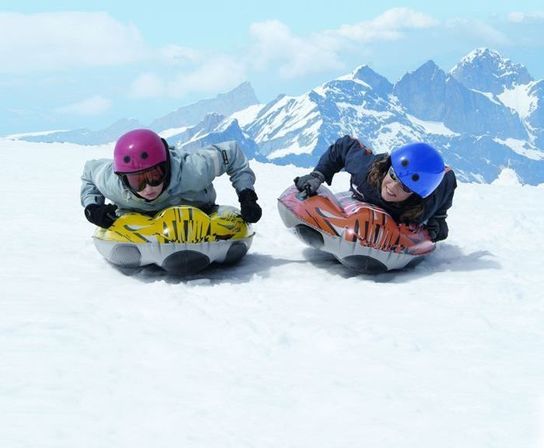 Snow Speed Flash 1 Orange Inflatable Sledge Toboggan