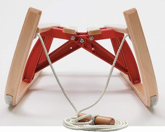 Lillehammer Maxi Folding Wooden Sledge Toboggan