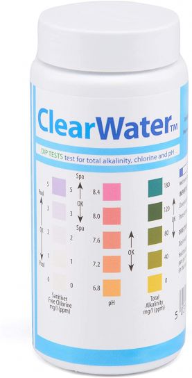 Clearwater CH0043 50 Dip Test Strips for Swimming Pool and Spa Treatment