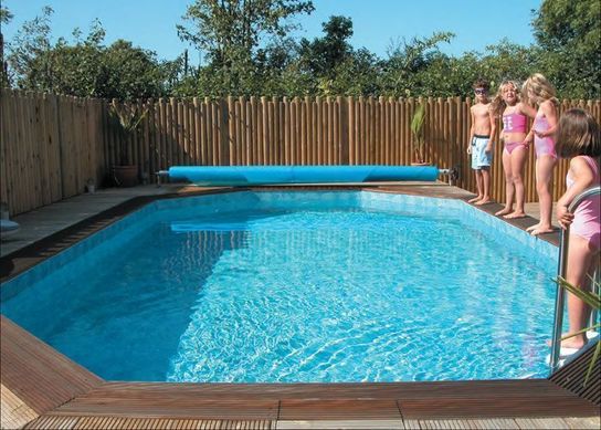 Eco Stretched Octagonal Wooden Pool - 7.2m x 5m by Plastica