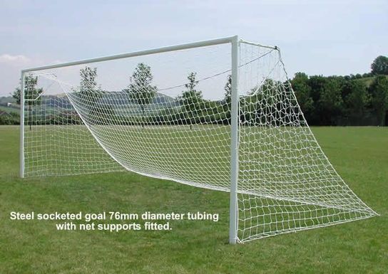 16ft x 7ft Steel Socketed Football Goal- Pair