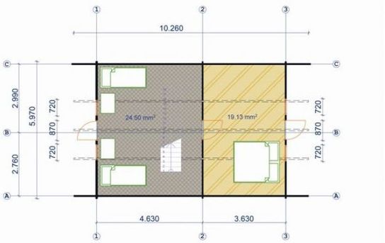 Lincoln Log Cabin 5.9m x 9.8m
