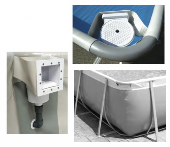 Garden Leisure Rectangular Frame Pool Set 6.5m x 2.65m x 1.25m with Sand Filter