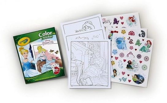 Disney Princess Colour and Sticker Book